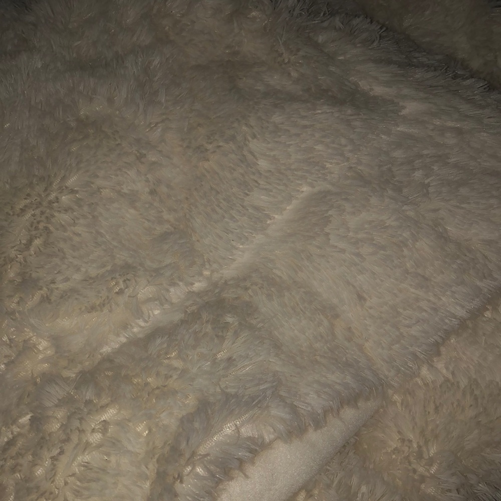 soft white fuzzy blanket
